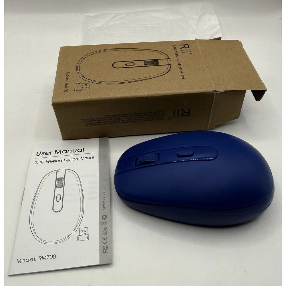 Rii Wireless Mouse RM700 2.4G Silent Mouse,Computer Mouse with USB Nano Receiver